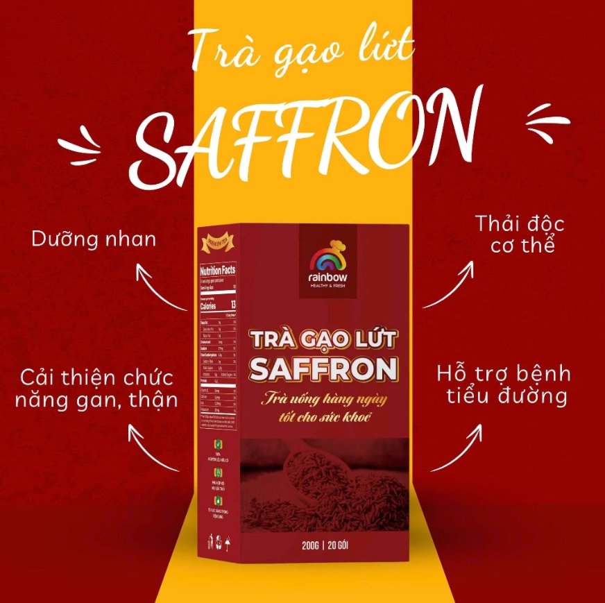 Trà gạo lứt Saffron