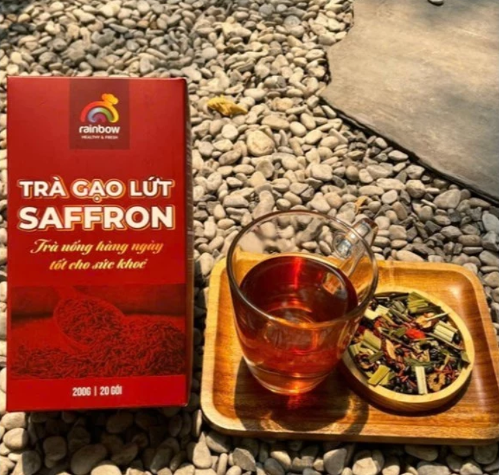 trà gạo lứt Saffron