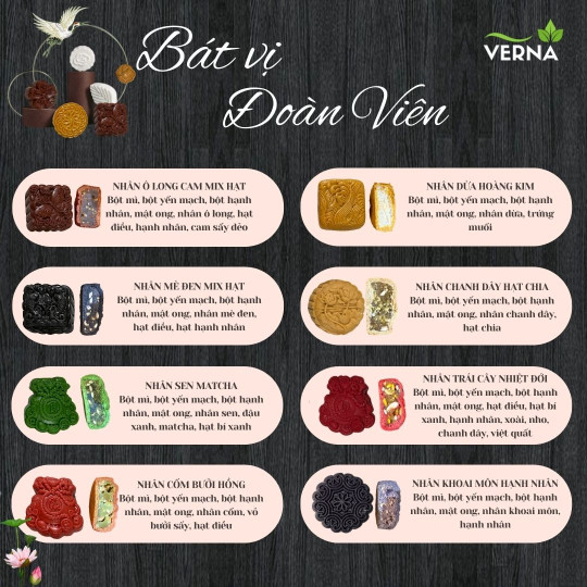 Bánh Trung Thu Healthy Verna – Khi hương vị truyền thống hòa cùng dinh dưỡng hiện đại