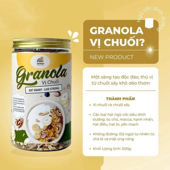 Hạt Dinh Dưỡng Granola Vị Chuối - 500g