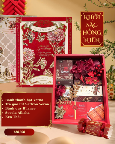 Hộp quà Tết Khởi Sắc Hồng Niên